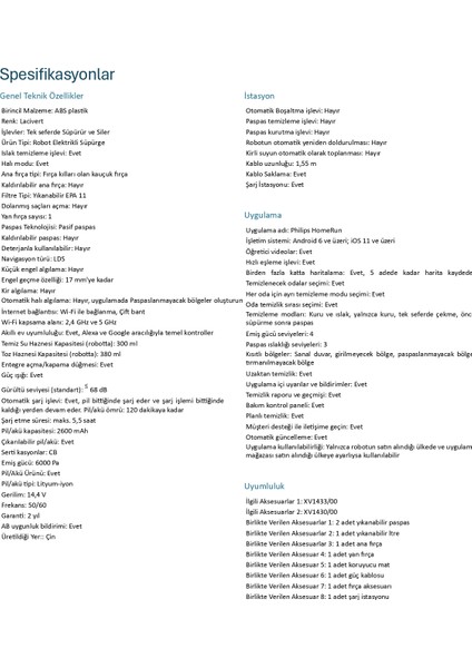 2000 Serisi XU2000/15 Islak & Kuru robot Süpürge