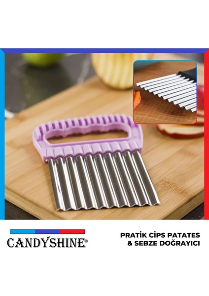 Pratik Cips Patates Doğrayıcı Yardımcı Mutfak Aleti