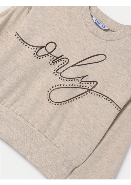 Kız Çocuk Yazılı Sweatshirt 7467 modelleri