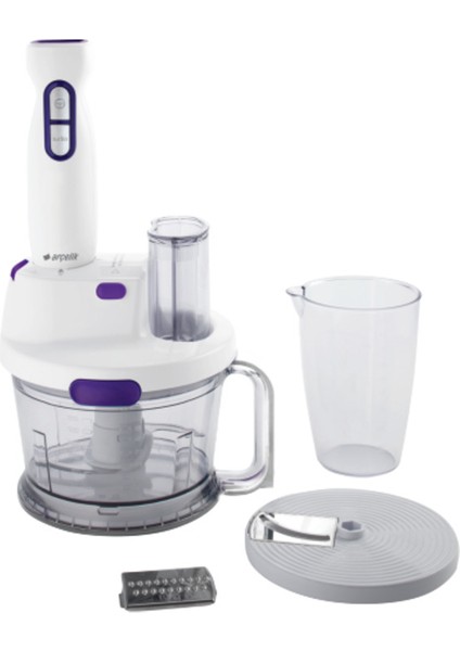 K 1261 Rhb Rendeli Çoklu Set El Blender – 700 W Güç, 2,1 Lt Doğrayıcı, 900 ml Ölçü Kabı, Turbo Fonksiyon, Çelik Bıçak, Beyaz