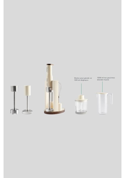 x Homend Artfood 1925H Çoklu El Blender Seti – 800 W Güç, 1 Lt Ölçü Kabı, 500 ml Doğrayıcı ve Turbo Fonksiyon