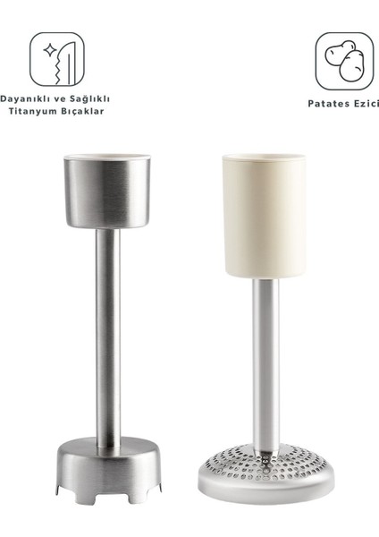 x Homend Artfood 1925H Çoklu El Blender Seti – 800 W Güç, 1 Lt Ölçü Kabı, 500 ml Doğrayıcı ve Turbo Fonksiyon