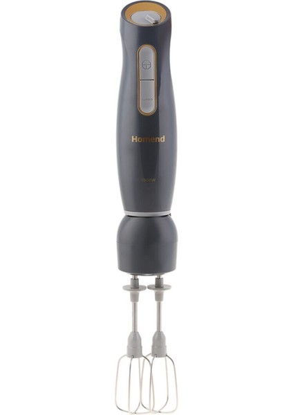 Handmaid 1962H Çoklu Blender Seti 1000W – 750 ml Doğrayıcı, 800 ml Ölçü Kabı, Çırpma ve Doğrama Özellikli, Paslanmaz Çelik Bıçak, Antrasit-Gold