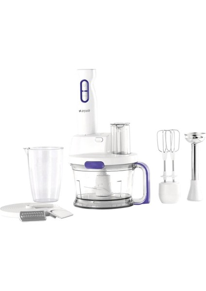 Çoklu Set Blender – 700 W Güç, 1,5 Lt Doğrayıcı Hazne, 900 ml Ölçü Kabı, Turbo Fonksiyon ve Paslanmaz Çelik Bıçaklar