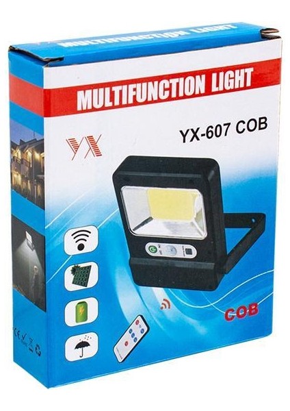 Powermaster YX-607 Cob Ledli Solar Panelli Hareket Sensörlü Çok Fonksiyonlu Lamba modelleri