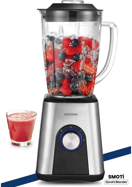 GM-7247 Sürahili Smoothie Blender 1000 W 1,8 Lt – Buz Kırma Özellikli Güçlü ve Çok Amaçlı Mutfak Blenderı
