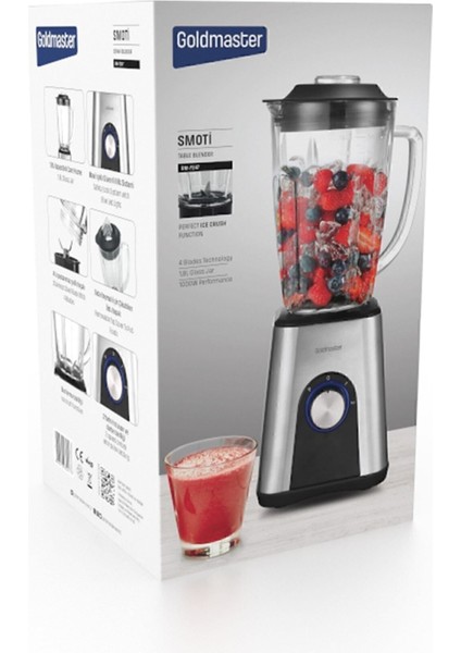 GM-7247 Sürahili Smoothie Blender 1000 W 1,8 Lt – Buz Kırma Özellikli Güçlü ve Çok Amaçlı Mutfak Blenderı