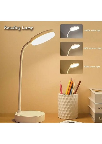 Masa Lambası Şarjlı Akrobatik 3 Kademeli 18 Ledli Dokunmatik Ders Çalışma Pc Beyaz Işık modelleri