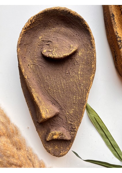 El Yapımı Soyut Yarım Yüz Maske Heykel 3'lü Set – Modern Duvar, Ev ve Ofis İçin Özel Tasarım Dekor fırsatları