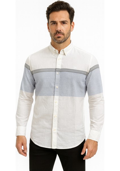 Spor Slim Fit Gömlek Beyaz