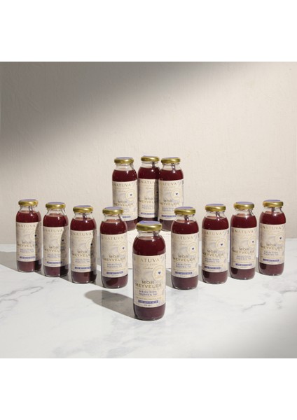 12'li Mor Meyveler Meyve Suyu 250 ml ( Kokulu Üzüm, Böğürtlen, Nar )