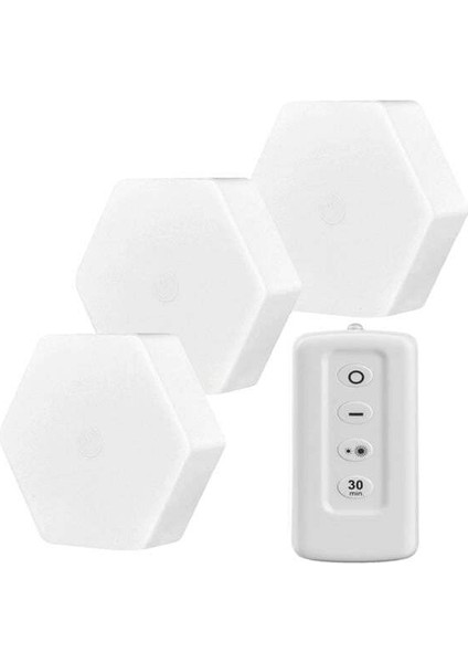 Powermaster MX-359 Üçlü Altıgen Kumandalı Pilli Dokunmatik Tezgah Altı LED Aydınlatma