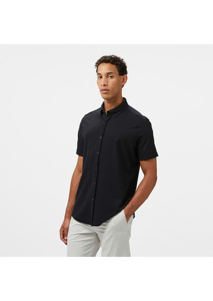 Erkek Siyah Classic Fit Gömlek