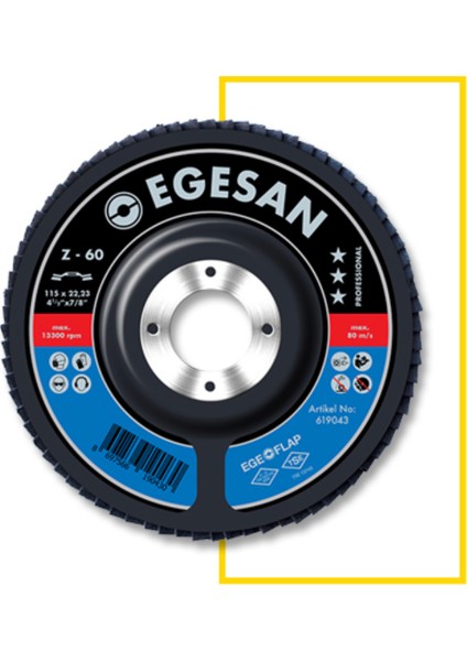 115X22 Flap Disk Zr Proserisi (10 Adet)