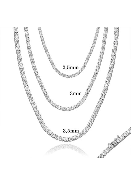 Zirkon Taşlı Su Yolu Gümüş Kolye fiyatları