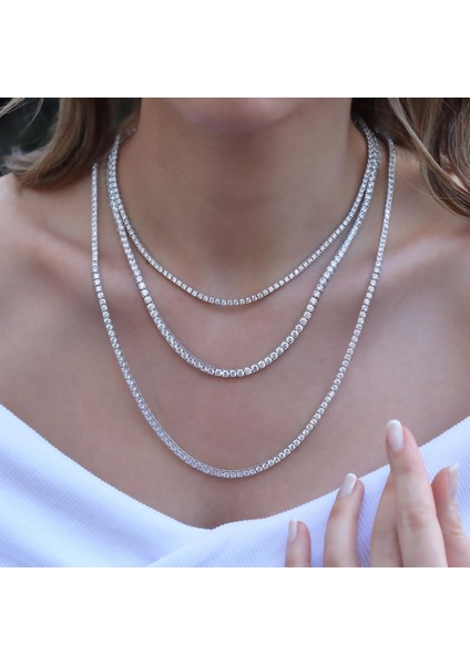 Zirkon Taşlı Su Yolu Gümüş Kolye fırsatları