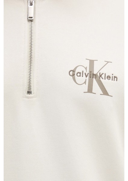 Pamuklu Loose Fit Yarım Fermuarlı Dik Yaka Sweat LV04RD244G67U Erkek Sweat LV04RD244G 67U indirimleri