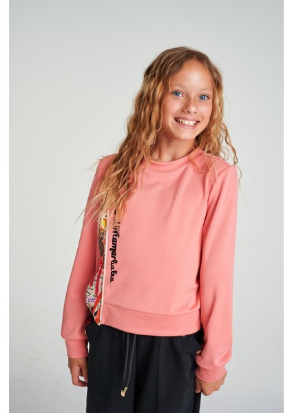 Bg Store Kız Çocuk Pembe Sweatshirt