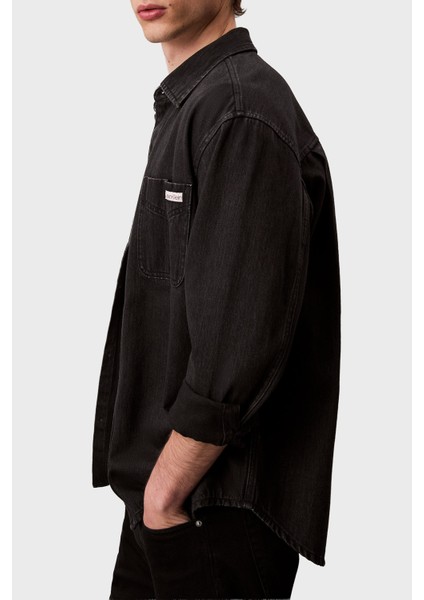 Pamuklu Regular Fit Klasik Yaka Tek Cepli Kot Gömlek LV04RD765G57L Erkek Kot Gömlek LV04RD765G 57L fırsatları