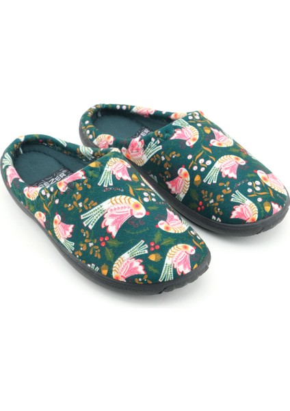 Kadın Kışlık Pu Rahat Taban Desenli Ev Bahçe Gondol Terlik modelleri