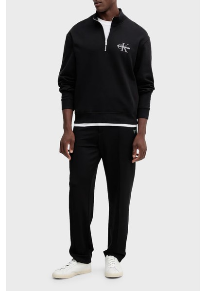 Pamuklu Loose Fit Yarım Fermuarlı Dik Yaka Sweat LV04RD244GUB1 Erkek Sweat LV04RD244G Ub1 fiyatları