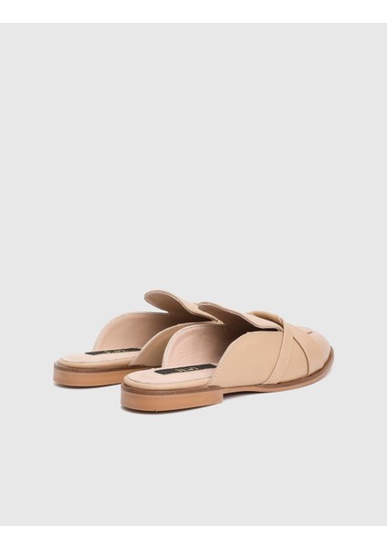 Pedra Hakiki Deri Bej Kadın Terlik fırsatları