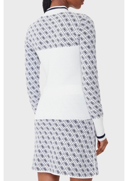 Mock 4g Logolu Slim Fit Yarım Balıkçı Yaka Kazak W5BR24Z3JD2 Bayan Kazak W5BR24 Z3JD2 F0YU modelleri