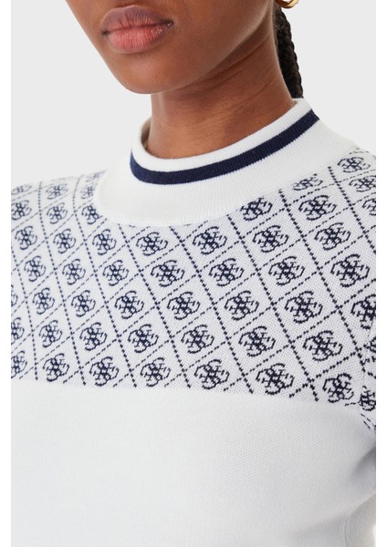 Mock 4g Logolu Slim Fit Yarım Balıkçı Yaka Kazak W5BR24Z3JD2 Bayan Kazak W5BR24 Z3JD2 F0YU indirimleri