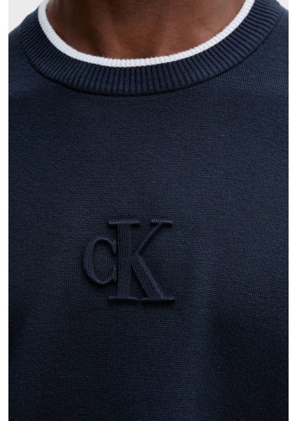 Kabartmalı Logolu Regular Fit Sıfır Yaka Kazak LV04RD300GCEF Erkek Kazak LV04RD300G Cef fırsatları