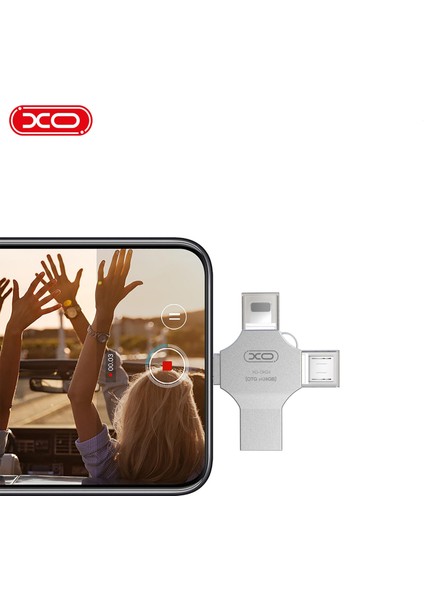 XO-DK04 128GB 4 In 1 Usb2.0 + Type-C + Micro + Lightning Metal Gövdeli Flash Disk fiyatları