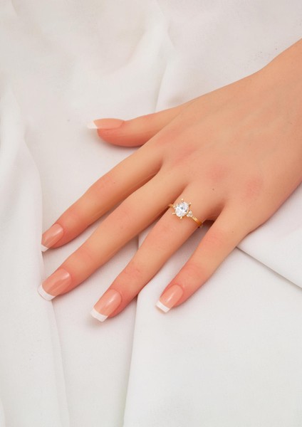 Oval 14 Ayar Altın Tektaş Yüzük fiyatları