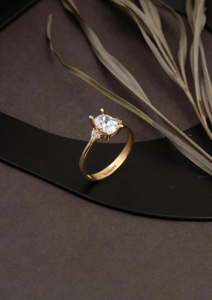 Oval 14 Ayar Altın Tektaş Yüzük fırsatları