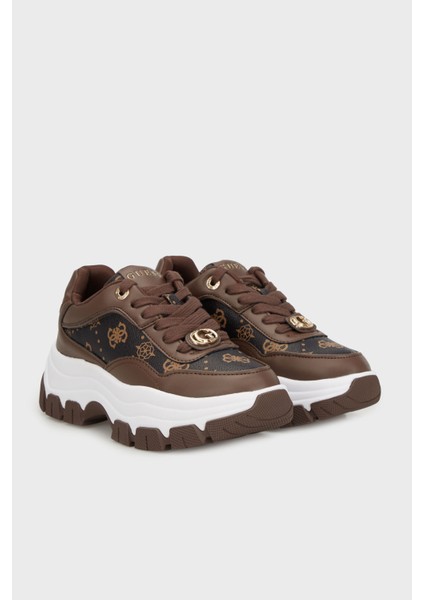 Berrett2 4g Logolu Kalın Taban Sneaker Ayakkabı FLFBRTPEL12 Bayan Ayakkabı Flfbrt PEL12 Brown modelleri