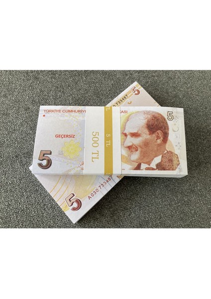 1 Deste 5 Tl Geçersiz Banknot Sahte Düğün Dizi Film Paraları Dijital Baskı modelleri