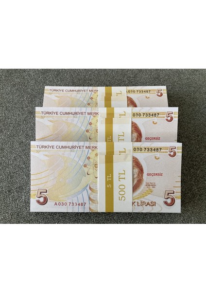 1 Deste 5 Tl Geçersiz Banknot Sahte Düğün Dizi Film Paraları Dijital Baskı indirimleri
