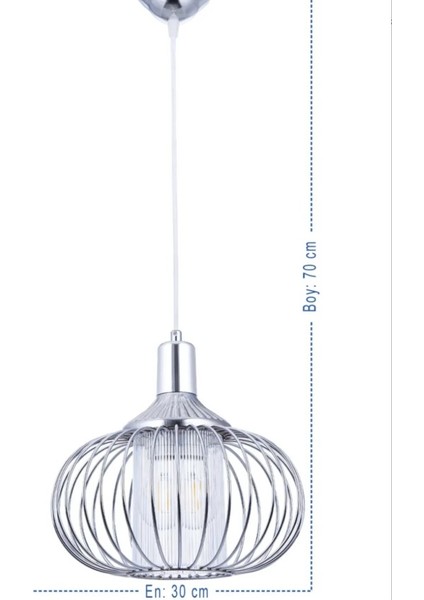 Duruaydınlatma Terla Krom Sarkıt Avize Yatak Odası Salon Mutfak Hol Lamba