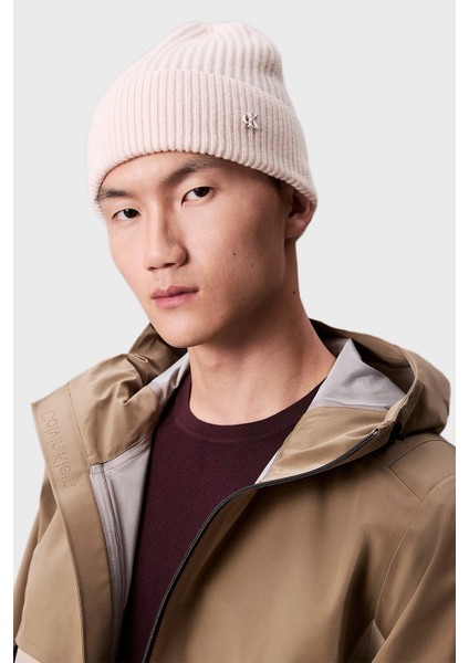 Logolu Yün Karışımlı Örme Bere LV04D8032GWFI Erkek Bere LV04D8032G Wfı fiyatları