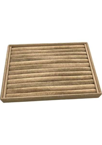 Süet Kumaş Sütlü Kahve Renk 34 cm / 24 cm Sosisli Yüzük Sergileme Standı fiyatları