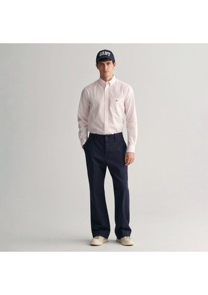 Erkek Pembe Regular Fit Çizgili Düğmeli Yaka Gömlek fırsatları