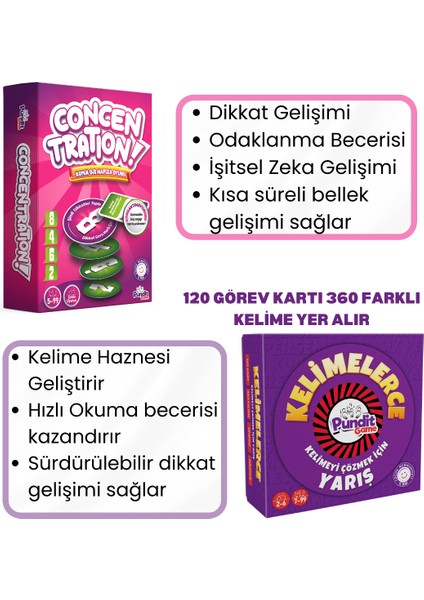 Kelimelerce ve Concentration