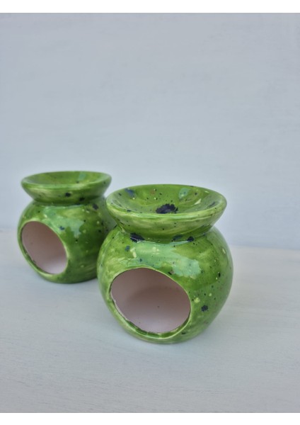 KİLİDA SANAT SERAMİK EL YAPIMI MODERN BUHURDANLIK-YEŞİL fiyatları