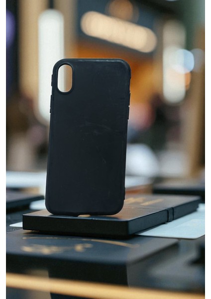 iPhone x / Xs Uyumlu Siyah Süper Silikon Telefon Kılıfı