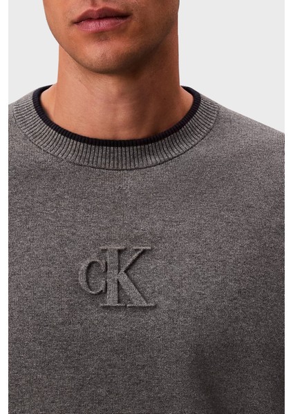 Kabartmalı Logolu Regular Fit Sıfır Yaka Kazak LV04RD300GP7E Erkek Kazak LV04RD300G P7E indirimleri