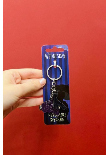 Wednesday Lisanslı Nevermore Anahtarlık