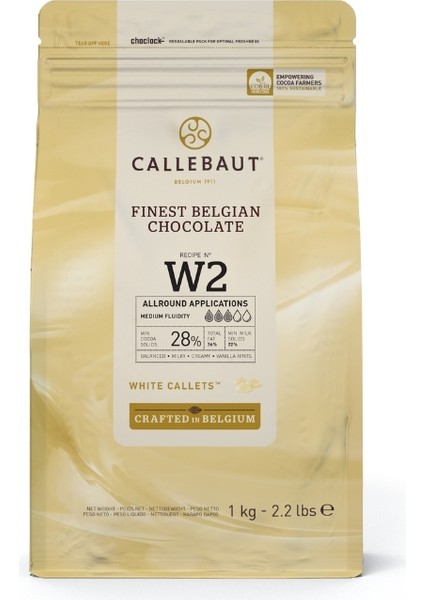 W2 Beyaz Drop Çikolata 1 kg