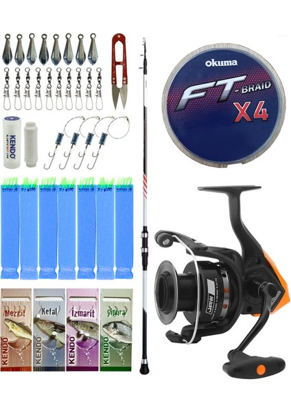 Tekne Olta Seti Shimano Kamış Vengeance Ax Boat Tele 1,80M 150G 3pc&okuma Jaw-55 3+1bb Olta Makinesi