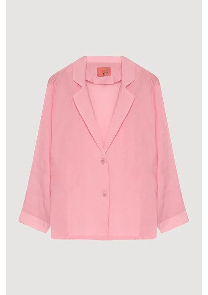 Kolları Katlı Önü Düğmeli Ceket