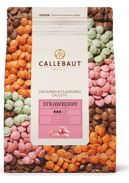 Çilek Aromalı Drop Çikolata 2.5 kg