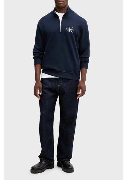 Pamuklu Loose Fit Yarım Fermuarlı Dik Yaka Sweat LV04RD244GCEF Erkek Sweat LV04RD244G Cef fiyatları