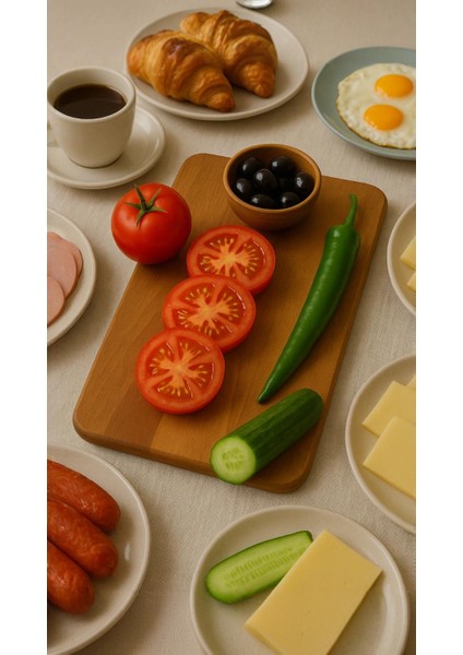 Gbmotion Oval Köşeli Kesme Tahtası Ahşap 29,5 x 18,5 cm T8 indirimleri